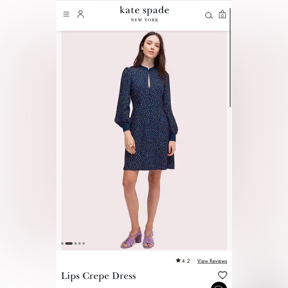 ♠️Kate Spade Lips Crepe Dress